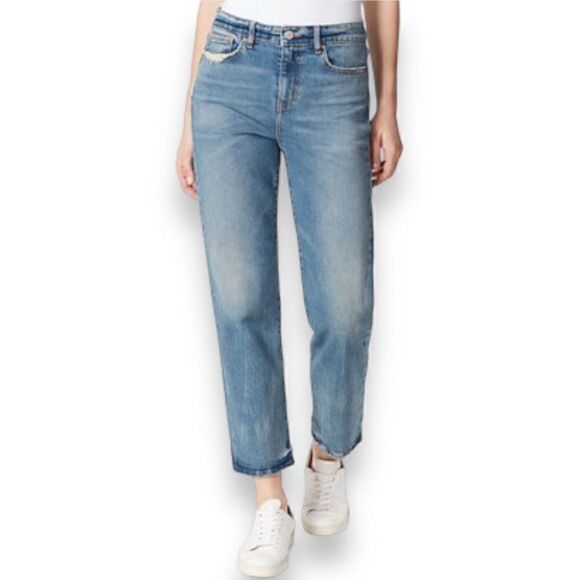 FRAYED‎ High Rise Straight Jeans Womens Size 25 Blue - Picture 1 of 11